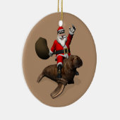 Santa Claus Rides A Walrus Keramisch Ornament (Rechts)