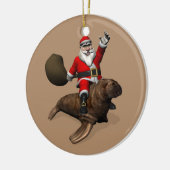 Santa Claus Rides A Walrus Keramisch Ornament (Links)