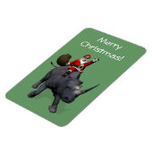 Santa Claus Rides Rhino Rhinoceros Magneet (Linkerzijde)