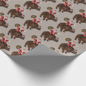 Santa Claus Riding A Beer Cadeaupapier (Hoek)