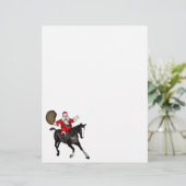 Santa Claus Riding A Black Horse (Staand voorkant)