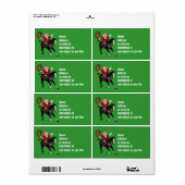 Santa Claus Riding A Black Horse Etiket (Full Sheet)