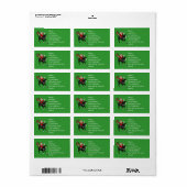 Santa Claus Riding A Black Horse Etiket (Full Sheet)