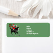 Santa Claus Riding A Black Horse Etiket (Insitu)