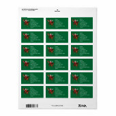 Santa Claus Riding A Brown Horse Etiket (Full Sheet)