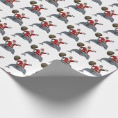 Santa Claus Riding A Dolphin Cadeaupapier (Hoek)