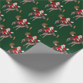 Santa Claus Riding A Donkey Cadeaupapier (Hoek)