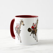 Santa Claus Riding A Giraffe Mok (Voorkant links)