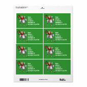 Santa Claus Riding A Grey Horse Etiket (Full Sheet)