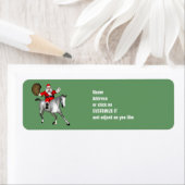 Santa Claus Riding A Grey Horse Etiket (Insitu)
