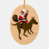 Santa Claus Riding A Kangaroo Keramisch Ornament (Voorkant)