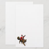 Santa Claus Riding A Tiger Briefpapier (Voorkant / Achterkant)