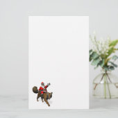 Santa Claus Riding A Tiger Briefpapier (Staand voorkant)