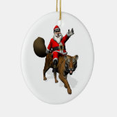 Santa Claus Riding A Tiger Keramisch Ornament (Rechts)