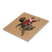 Santa Claus Riding A Tiger Tegeltje (Zijkant)