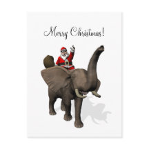 Santa Claus Riding an Elephant