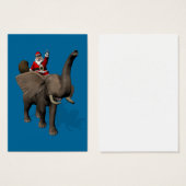 Santa Claus Riding an Elephant Visitekaartjes (Voorkant /achterkant)