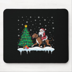 Santa Claus Riding Coonhound Dog Boys Girls Kinder Muismat