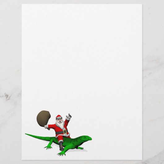 Santa Claus Riding Green Lizard (Voorkant)
