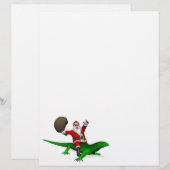 Santa Claus Riding Green Lizard (Voorkant / Achterkant)