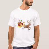 Santa Claus riding on sleigh T-shirt (Voorkant)