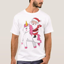 santa claus riding unicorn