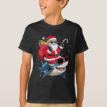 Santa Claus Rijden Een Shark Christmas Boy Meisje  T-shirt<br><div class="desc">Santa Claus Rijden Een Shark Christmas Boy Meisje Kinder</div>