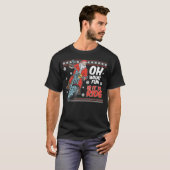 santa claus rijdende kerst t-shirt (Voorkant volledig)