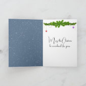 Santa Claus Rijdt Een Sleigh In Moonlight Kaart (Binnen)