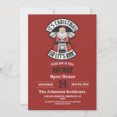 Santa Claus rijdt met een motorfiets Kaart (Voorkant)