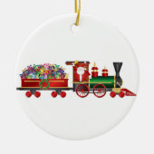 Santa Claus Ringing Bell op Train Ornament (Voorkant)