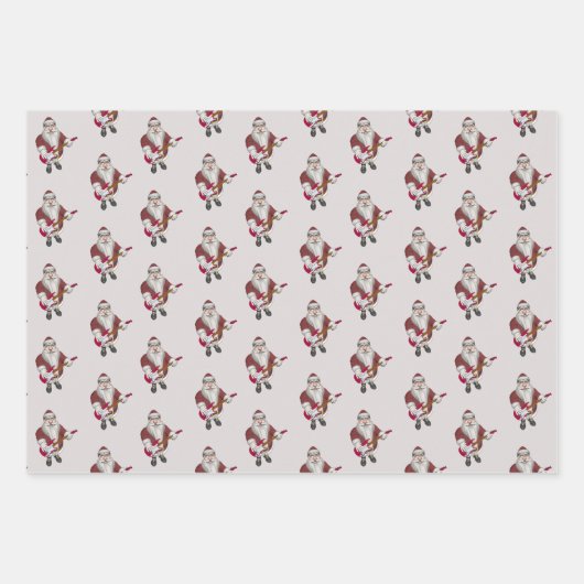 Santa Claus Rock Inpakpapier Vel (Voorkant 2)
