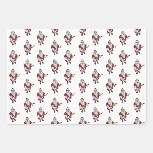 Santa Claus Rock Inpakpapier Vel (Voorkant)