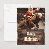 Santa Claus Rodeo Briefkaart (Voorkant / Achterkant)