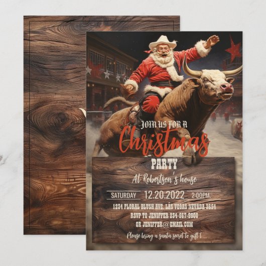 Santa Claus Rodeo Kaart (Voorkant / Achterkant)