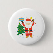 Santa Claus Ronde Button 5,7 Cm (Voorkant)