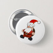 Santa Claus Ronde Button 5,7 Cm (Voorkant /achterkant)