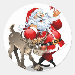 Santa Claus Ronde Sticker
