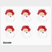 Santa Claus Ronde Sticker (Vel)