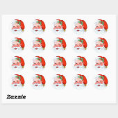 Santa Claus Ronde Sticker (Vel)