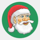 Santa Claus Ronde Sticker (Voorkant)