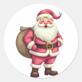 Santa Claus Ronde Sticker