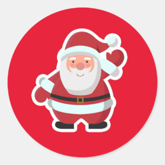 Santa Claus Ronde Sticker