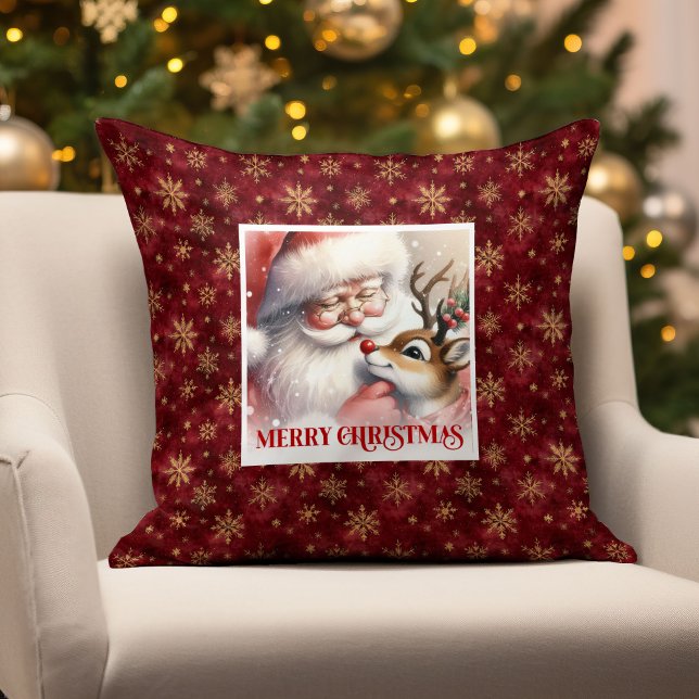 Santa Claus Rudolph Christmas Pillow Festive Accen Kussen (Santa Claus Rudolph Christmas Pillow Festive Accent

)