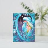 Santa Claus  Russische fantasie nieuw jaar Briefkaart (Staand voorkant)