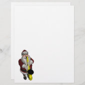 Santa Claus Saxophone-speler (Voorkant / Achterkant)