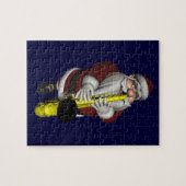 Santa Claus Saxophone-speler Legpuzzel (Horizontaal)