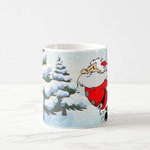 Santa Claus-Schaats op ijssneeuw Koffiemok