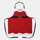 Santa Claus Schort met aangepaste naam kerstcadeau (Voorkant)