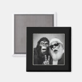 Santa Claus Selfie Bigfoot Christmas Funny Sasquat Magneet (Voorkant / Achterkant)